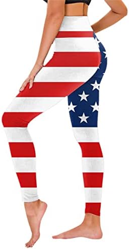 4 ביולי חותלות לנשים ארהב דגל גבוהה מותן ריצה יוגה חותלות אולטרה רך נמתח קומפי אימון כושר מכנסיים