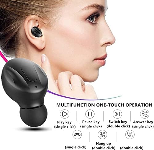 Hoseili 【2022 New EditionBluetooth אוזניות】. Bluetooth 5.0 אוזניות אלחוטיות באוזניים באוזן מיקרופון