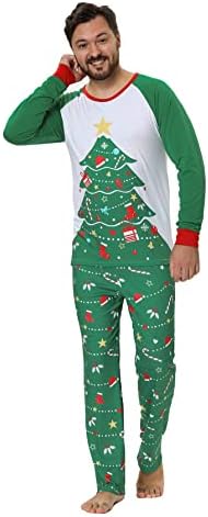 משפחת ונטלן תואמת פיג'מה חג המולד קבעו חג סנטה קלאוס בגדי שינה חג המולד PJS מוגדר לזוגות ולילדים