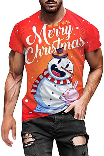 חולצות טריקו לגברים של ווקאצ'י חג המולד סנטה קלאוס חייל שרוול קצר צמרות חג המולד מצחיק מסיבה גרפית