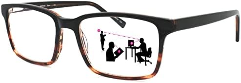 Sightline Nathan Multifocus משקפי קריאה -מסגרת אצטט איכותית -עדשות מצופות -Medium Fit Unisex