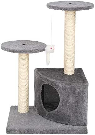 סוליב 28 חתול עץ חתול בית חתול דירה עם סיסל מגרד הודעות, חתול מגדל ריהוט חתול מיטת קיטי פעילות מרכז