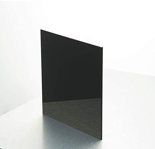 גיליון אקרילי Zerobegin, גיליון מראה חלקה של PMMA שחור, עם נייר מגן, לפרויקטים של תצוגת DIY, מלאכה,