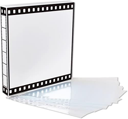 אלבום אחסון שליליות של Unikeep סרטים - כולל 25 עמודים עם 175 כיסים להחזקת שליליות של 35 ממ