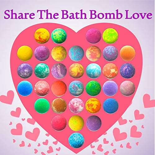 טבעי אמבטיה פצצות מתנת סט עבור נשים וגברים. 50 פצצות אמבט שמן אתרים עם אורגני & מגבר; לחות טוב טהור.
