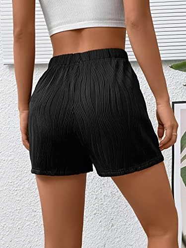 מכנסיים קצרים של CJIABA לנשים סולידיות המותניים המוצקים