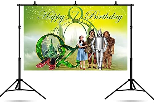 רקע פלאות ירוק לאספקת מסיבת יום הולדת 5 על 3 רגל הקוסם מארץ עוץ רקע תמונות הקוסם מארץ עוץ נושא באנר למקלחת