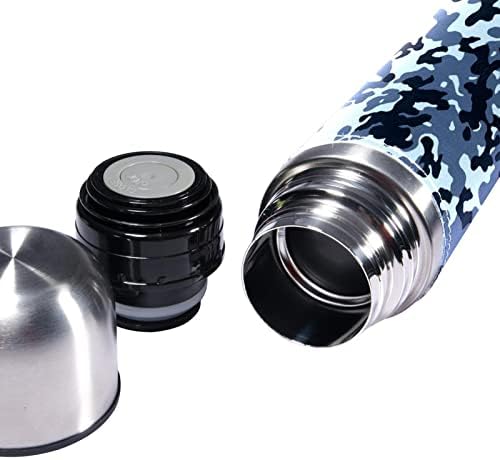 SDFSDFSD 17 גרם ואקום מבודד נירוסטה בקבוק מים ספורט ספורט ספל ספל ספל עור מקורי עטוף BPA בחינם, הסוואה