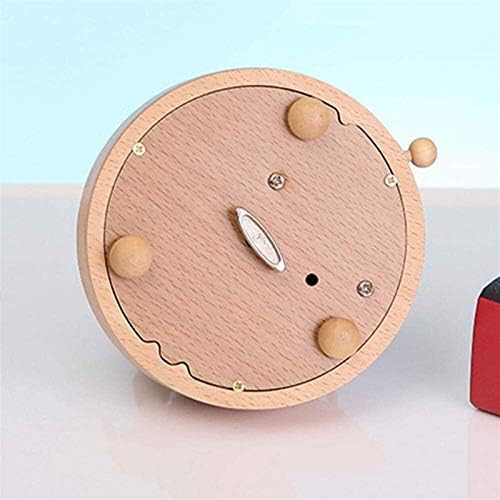 Alremo Huangxing - קופסת מוזיקה מסתובבת מעץ שעון שעון מוסיקה מוסיקה בעבודת יד אביזרי קופסאות עץ