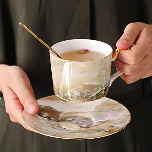 כוסות קפה קומקום של Lkkyboa כוסות קפה עצמות כוסות תה סין צלוחיות קערות סוכר קערות קומקום מערכות תה תה