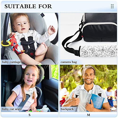 פרפרים שפיריות כיסויי רצועת מושב לרכב לילדים תינוקות 2 יח 'רצועות מושב מכונית רפידות כרית כרית כרית רכב מושב