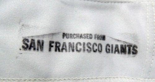 1992 סן פרנסיסקו ענקים ג'ון פטרסון 7 משחק הונחה ג'רזי לבן DP08476 - משחק משומש גופיות MLB