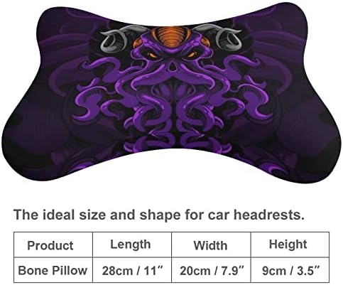 כרית צוואר מכונית הדפסה של קראקן כרית כרית כריות ראש אוטומטית בצורת עצם