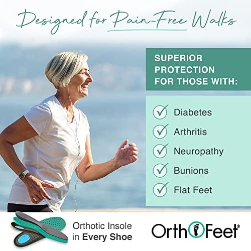 אורתופט אידיאלי להקלה על פשיטיס, רגל ועקב. רוחב מורחב. נעלי הליכה אורטופדיות סוכרתיות - נעלי ספורט לנשים