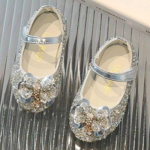 נעלי ילדים להקת אופנה יהלום שטוח נעלי נסיכה תחתונות אופנה נעלי נסיכה רכה סנדלים לתינוקות רכה