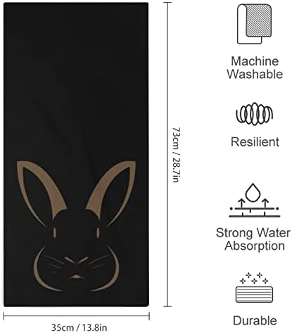 מגבת כביסה של ארנב שומן 28.7 X13.8 מטליות פנים סיבי סופר -סיבים סופגים מגבות מגבות