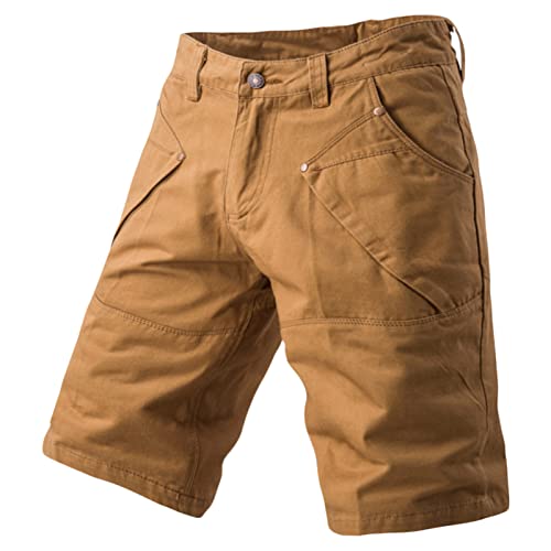 Maiyifu-GJ Mens נינוח מתאים למכנסיים קצרים חיצוניים מטען טיולים קל משקל קזים מכנסיים קצרים רטרו