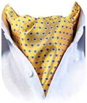 היסדרן אסקוט עניבת גברים פורמליות עניבות פרחוני פייזלי מנוקדת אקארד עצמי אסקוט עניבת צעיף מסיבת חתונה