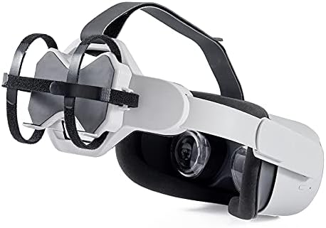 Bwwwnby oculus Quest 2 אביזרים, רצועת ראש מתכווננת עם סוגר מחזיק סוללה, הפחיתו את לחץ הראש באוזניות