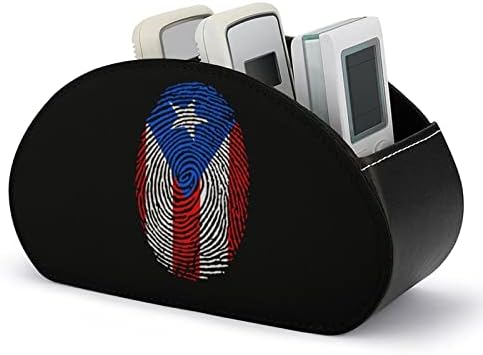 פורטו ריקו דגל אצבע טלוויזיה שלט רחוק מחזיקי אופנה עור תיבת אחסון שולחן עבודה במשרד ארגונית עם 5 תא