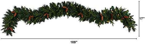 כמעט טבעי 9ft. גרנד חג המולד המלאכותי המעורב ביותר של אורנים ופינקונים עם 286 ענפים הניתנים לכיפוף
