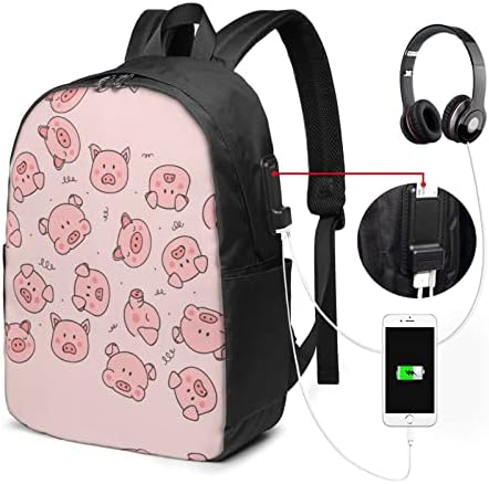 תיקים מחשב נייד של חזיר חמוד ורוד, מתנות לתיק עסקי לגברים, כיסוי נשיאת מגן מחשבים