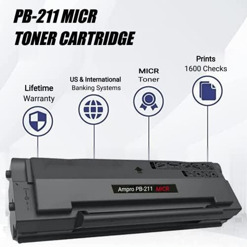 מחסנית AMPRO MICR PANTUM PB-21 MICR TONER DRATRIDGE להדפסת בדיקות. לשימוש בפנטום P2200, P2500W