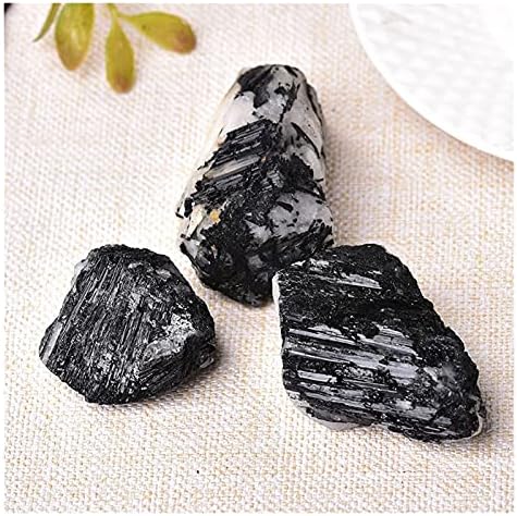 שיטו2231 1 מחשב טבעי שחור טורמלין קריסטל טבעי אבן קוורץ גלם גבישי רוק דגימת מינרלים אנרגיה ריפוי אבן בית