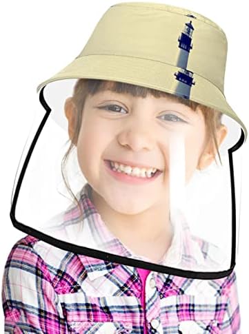 כובע מגן למבוגרים עם מגן פנים, כובע דייגים נגד שמש, מגדלור נוף ים אוקיינוס