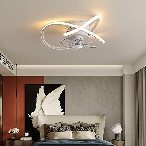 Kmyx מודרני לא נראה מאוורר תקרה אור קריאייטיב חדר שינה חדר שינה חדר שינה מאוורר מנורת מאוור