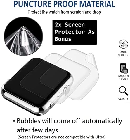 תואם להקת Apple Watch 49 ממ 45 ממ 44 ממ 42 ממ, רצועת רצועות עור אמיתיות לרצועת IWatch Ultra SE2