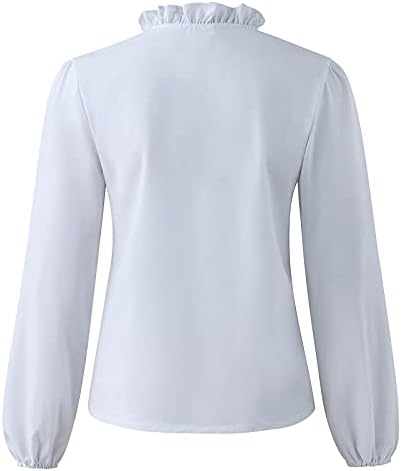 פרעול חולצות שרוול ארוך-צווארון לנשים פלוס גודל גודל מזדמן נשות רגיל חולצות חולצות אביב סתיו חולצות טיול חולצות
