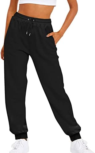 מכנסי טרנינג רודים רחבים עם מותניים גבוהות עם כיסים עם בגדי פעילים מכנסי טרקלין תחתון סינץ '.