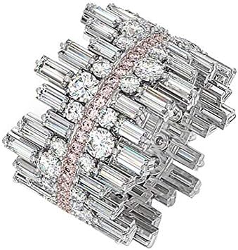 2023 חדש רגיל מיקרו משובץ זירקון טבעת יוקרה נשים של תכשיטי טבעת גודל 610 5 התאמת טבעות