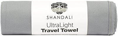 Shandali Microfiber נסיעות ומגבת ספורט. סופג, ייבוש מהיר וקומפקטי. נהדר ליוגה, חדר כושר, קמפינג, מטבח, גולף,