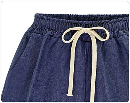 Andongnywell נשים נוחיות נוחות המותניים המותניים המותניים המותניים מכנסיים קצרים רופפים מכנסיים