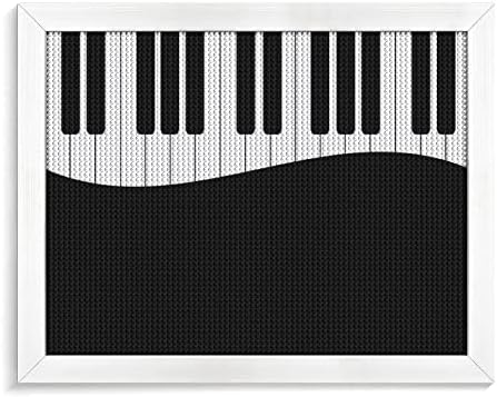 שחור ולבן פסנתר מפתחות יהלומי ציור ערכות תמונה מסגרת 5 עשה זאת בעצמך תרגיל מלא ריינסטון אמנויות קיר תפאורה למבוגרים