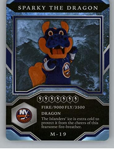 2021-22 סיפון עליון MVP כרטיסי משחק קמע M-19 Sparky The Dragon New York Endse תושבי NHL כרטיס הוקי במצב
