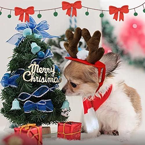 אביזרי חג מולד שיער כלב קליפ אביזרי חתול ראשי חג המולד חישוק כובע כלב כלב מסוגנן לחופשת חג עצירה צווארון