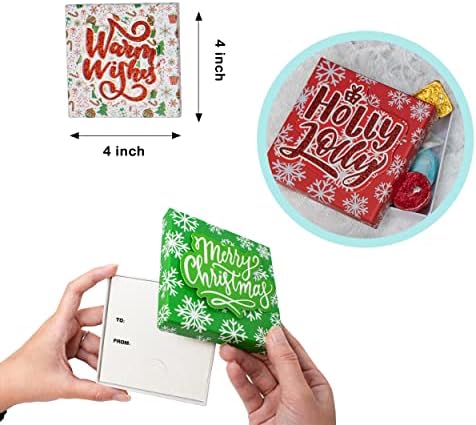 Joyin 9 PCS קופסאות מתנה מחזיקי כרטיסי חג המולד, קופסאות כרטיסי מתנה מרובעות לחופשה, קופסאות