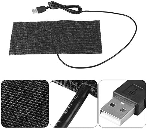 כרית חימום חשמלית Tyenaza 1 PCS 5V סרט חימום USB סרט סיבי פחמן מחצלת חימום חום 20x10 סמ כרית עכבר שמיכה חמה