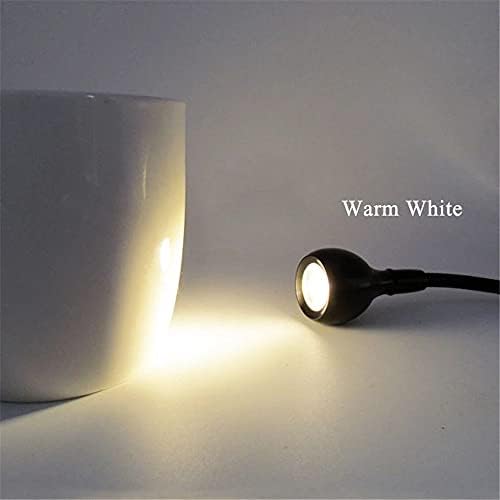 WSSBK 3W LED ספר אור USB מופעל צוואר גמיש מנורה ניידת לבן או מתכת תאורה לבנה חמה למחשב מחשב, מחברת מחשב