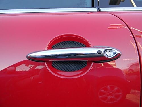 CUPEEZ למכוניות סיבי פחמן אוטומטית דלת מכונית רכב ידית שומרי שריטות מגן מתאים לפולקסווגן ג'טה