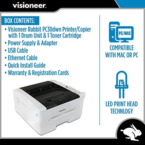 מדפסת לייזר/עותק מדפסת לייזר/עותק של Wishingeer Rabbit PC30DWN, מדפסת משרדית USB מונוכרום ומכונת צילום למחשב ומחשב