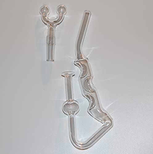 UAGFS מאה -סוג משאף צינורות זכוכית לשאיפה ארומתרפיה דרך הפה והאף עם הוראות מפורטות באנגלית, מפזר השמן האתרי של