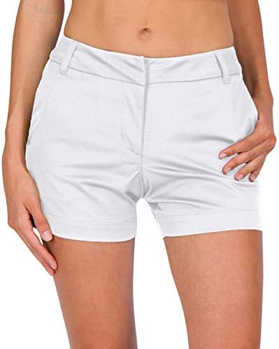 שלושה שישים ושש מכנסי גולף גולף של נשים 4 ½ אינץ ' - מכנסיים קצרים פעילים יבש מהיר עם כיסים, אתלטי