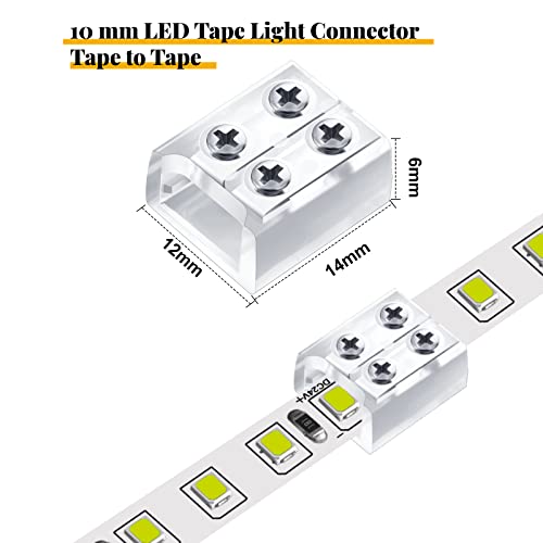 10 ממ קלטת LED ללא הלחמה קלטת אור קלטת קלטת קלטת בורג מטה מחבר בלוק מסוף 2 מחברים LED סיכה לפנסי