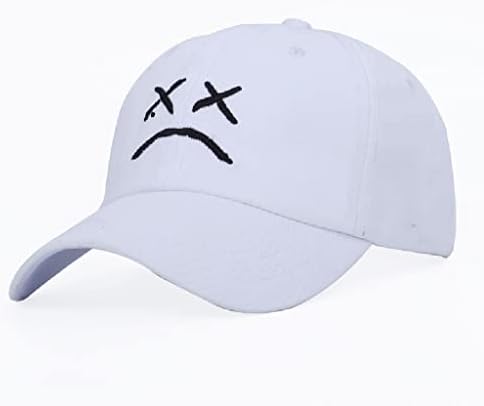 N/A כובע בייסבול רקמה, כובע שמש, סגנון היפ הופ פנים עצוב קוץ קוץ מציג כובע בייסבול, כובע דיג