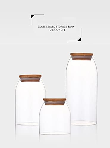 ביתי זכוכית צנצנת עם מכסה בקבוק אחסון שקוף זכוכית פקק אטום בקבוק טנק פקק מטבח