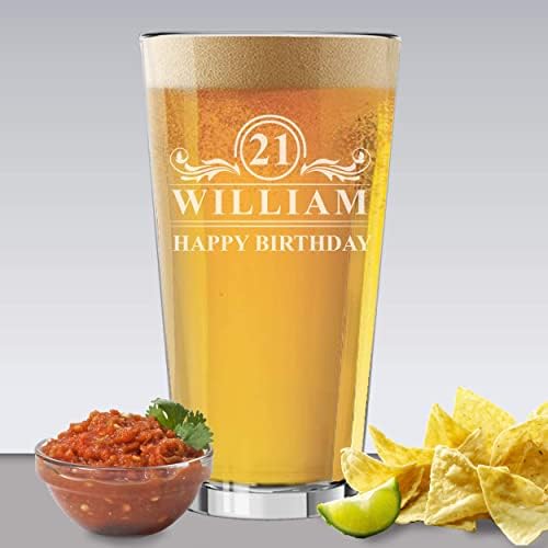 מותאם אישית חרוט עשרים יום הולדת הראשון 16 עוז ליטר כוס בירה למסיבה 21 אישית